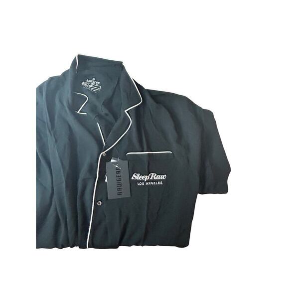 RawGear Lounge Sleep Shirt Black White Trim Sleep Raw Unisex Size 2XL - Picture 4 of 11